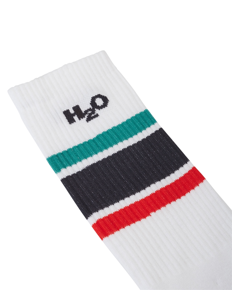 H2O - 1par - "sock" - WHITE/GREEN/RED/NAVY 